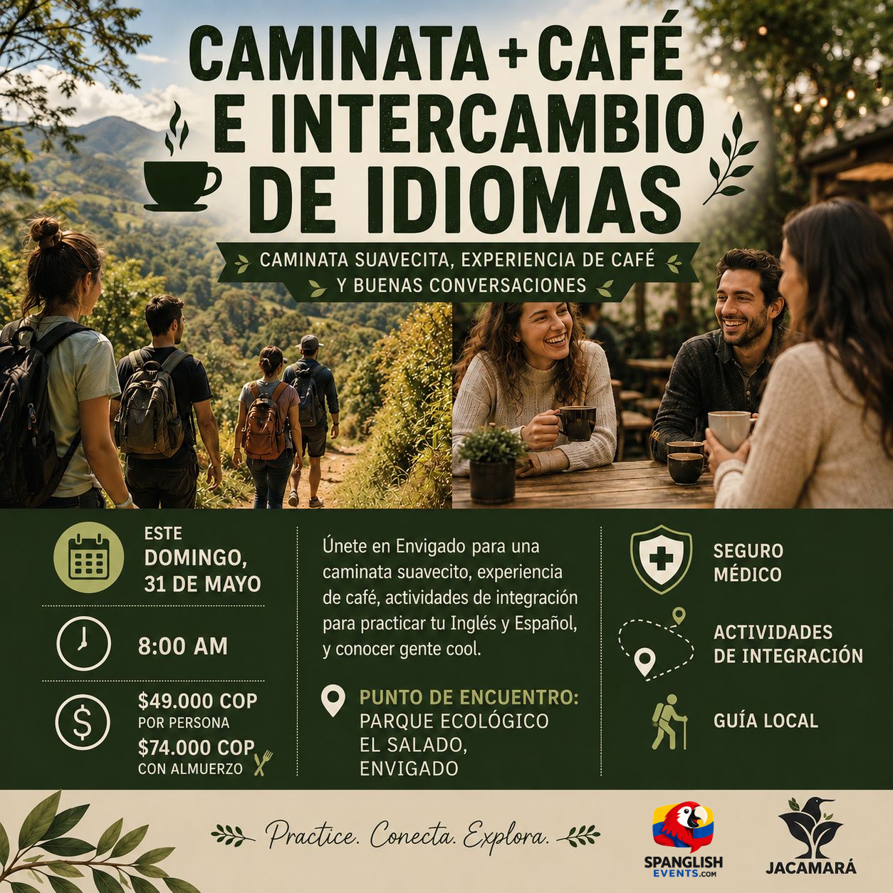 Jason’s Two-Year Spanglish Anniversary Hike flyer