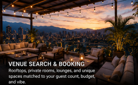 Elegant event venue search and booking service in Medellín