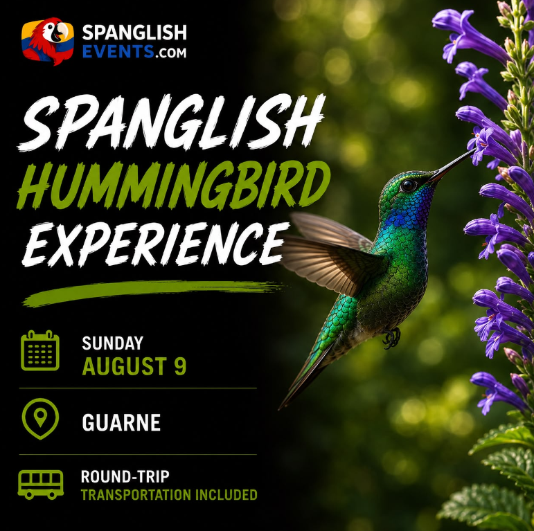 Spanglish Hummingbird Experience flyer